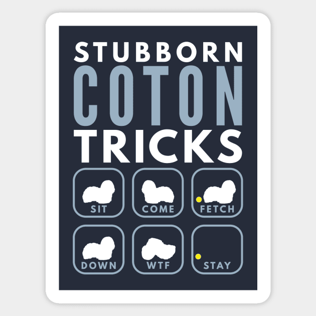 Stubborn Coton de Tulear Tricks - Dog Training Sticker by DoggyStyles